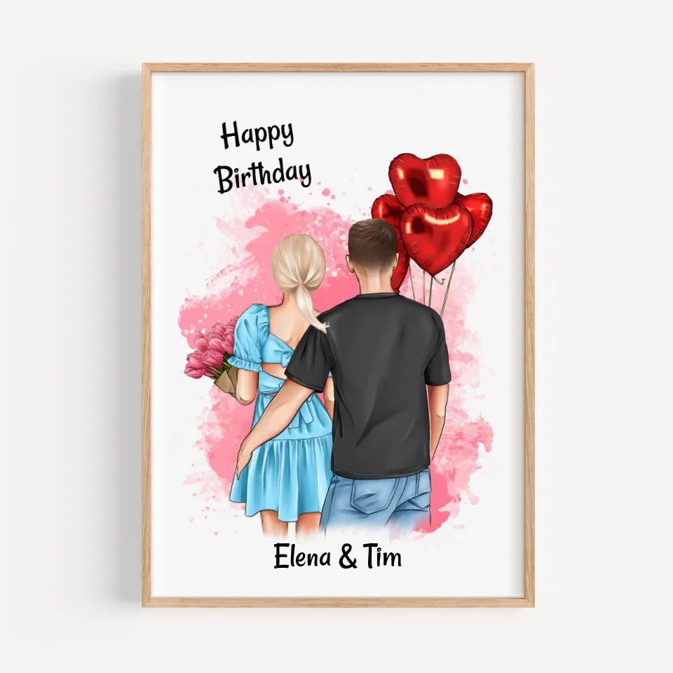 Geburtstagsgeschenk Bild für die Freundin personalisieren - Cantty
