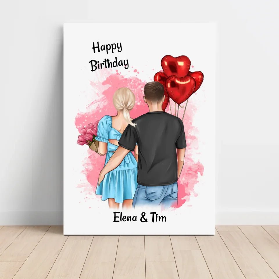 Geburtstagsgeschenk Bild für die Freundin personalisieren - Cantty