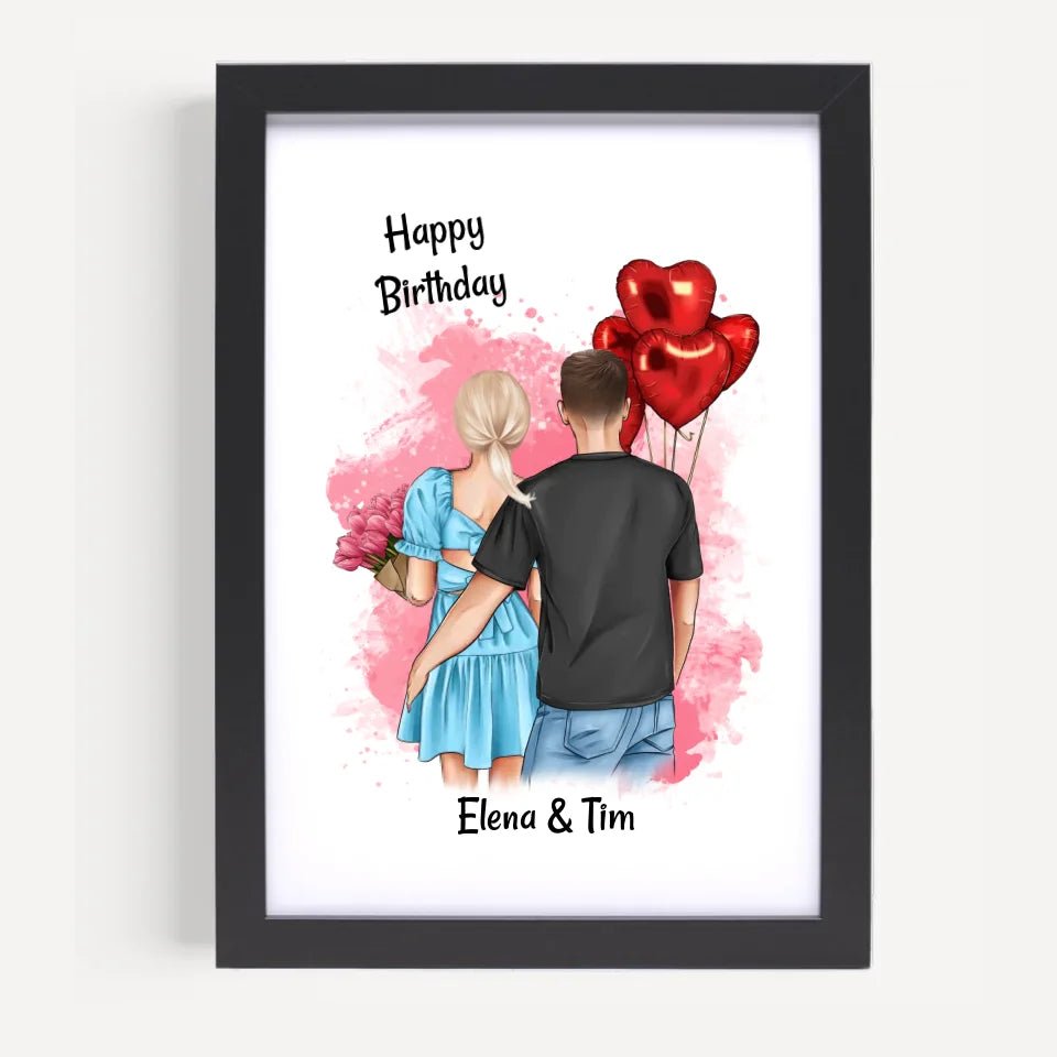 Geburtstagsgeschenk Bild für die Freundin personalisieren - Cantty