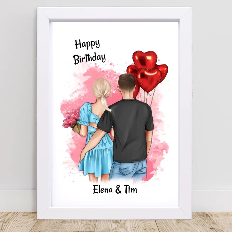 Geburtstagsgeschenk Bild für die Freundin personalisieren - Cantty