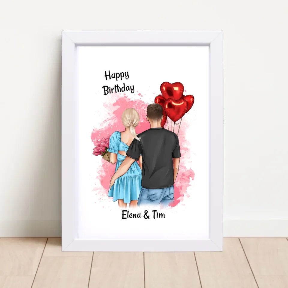 Geburtstagsgeschenk Bild für die Freundin personalisieren - Cantty