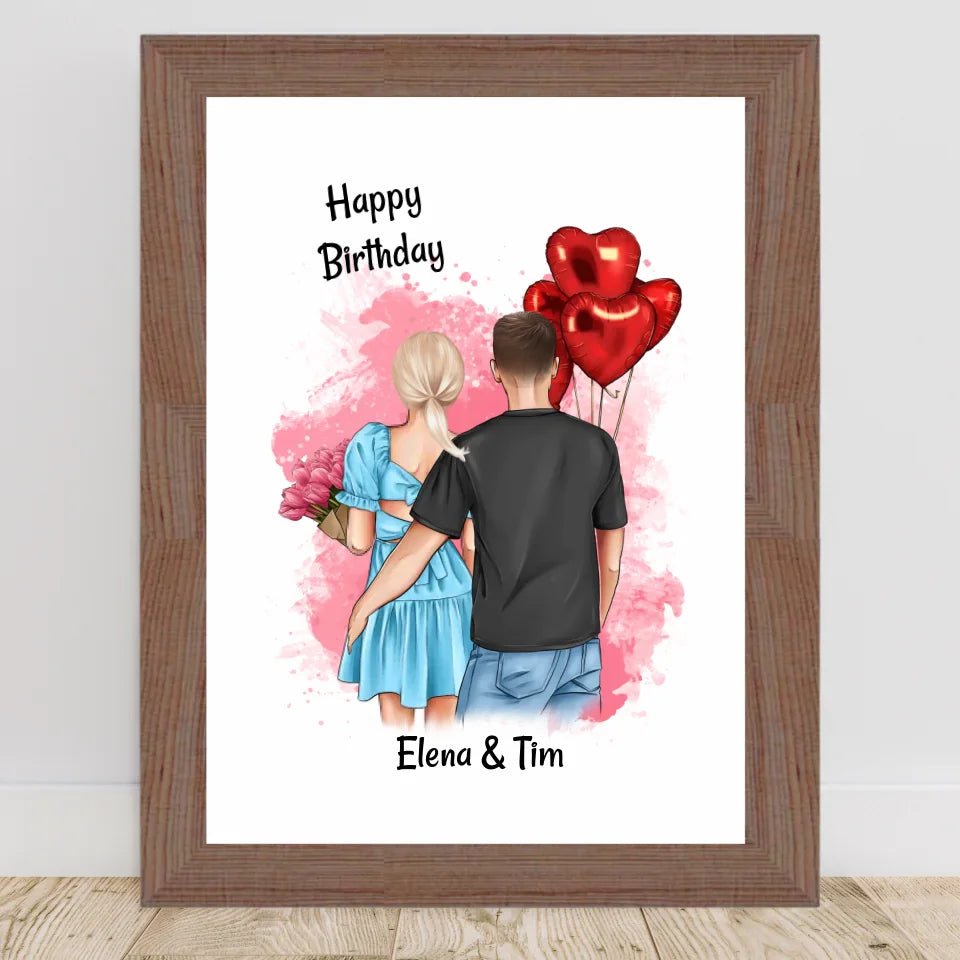Geburtstagsgeschenk Bild für die Freundin personalisieren - Cantty