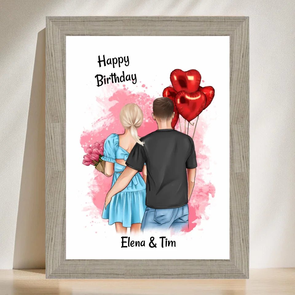 Geburtstagsgeschenk Bild für die Freundin personalisieren - Cantty
