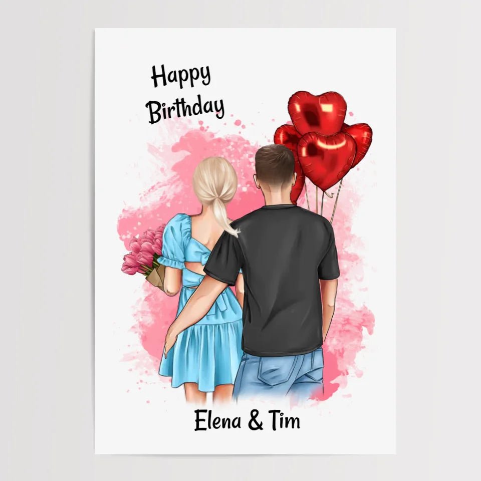 Geburtstagsgeschenk Bild für die Freundin personalisieren - Cantty