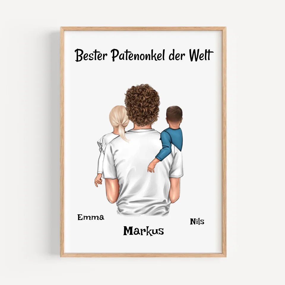 Patenonkel Geschenk Bild personalisiert - Cantty