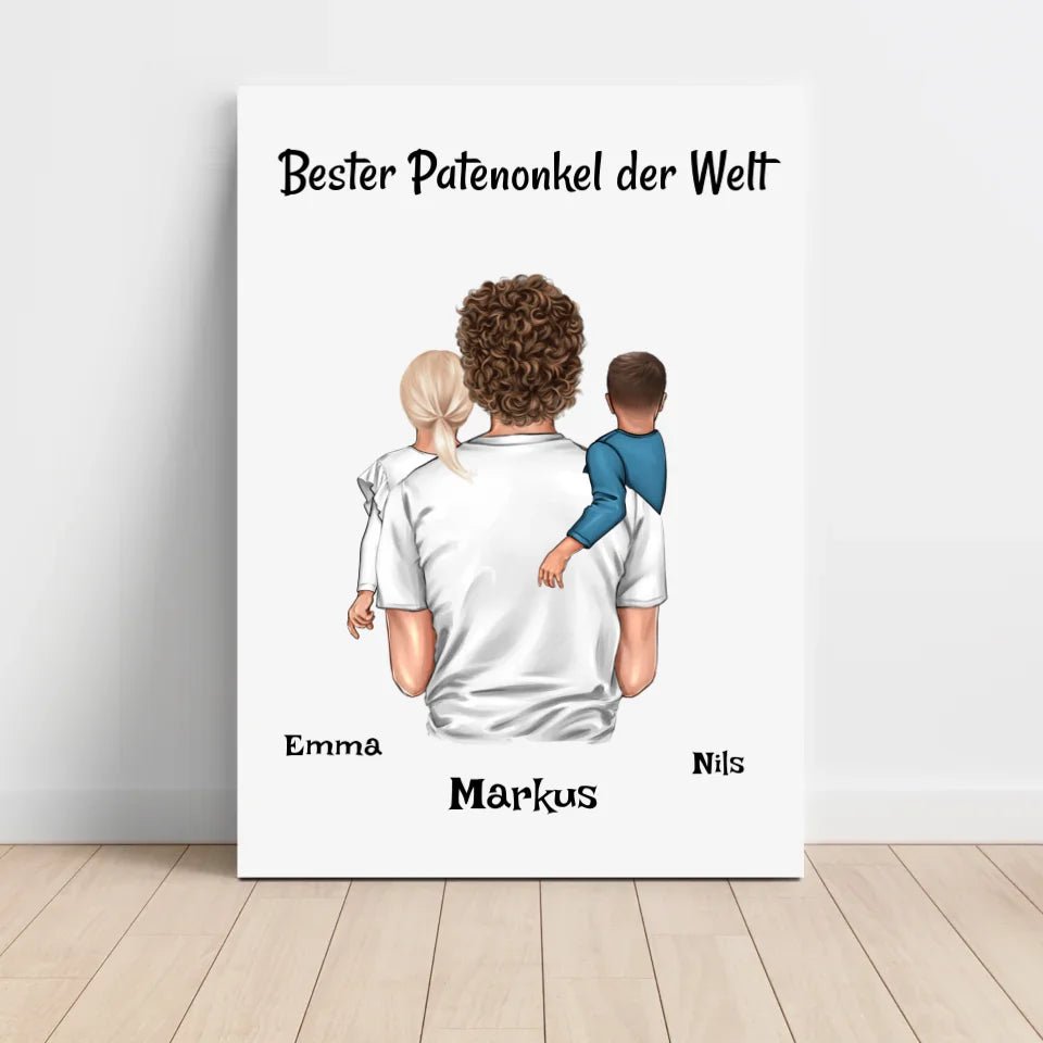 Patenonkel Geschenk Bild personalisiert - Cantty