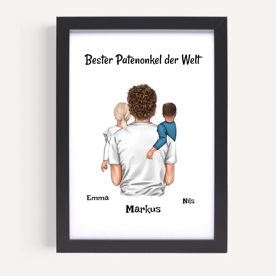 Patenonkel Geschenk Bild personalisiert - Cantty