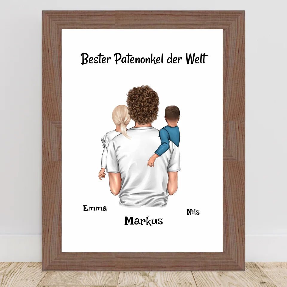 Patenonkel Geschenk Bild personalisiert - Cantty