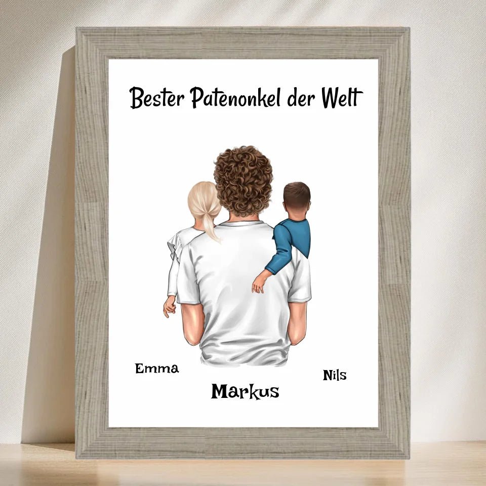 Patenonkel Geschenk Bild personalisiert - Cantty