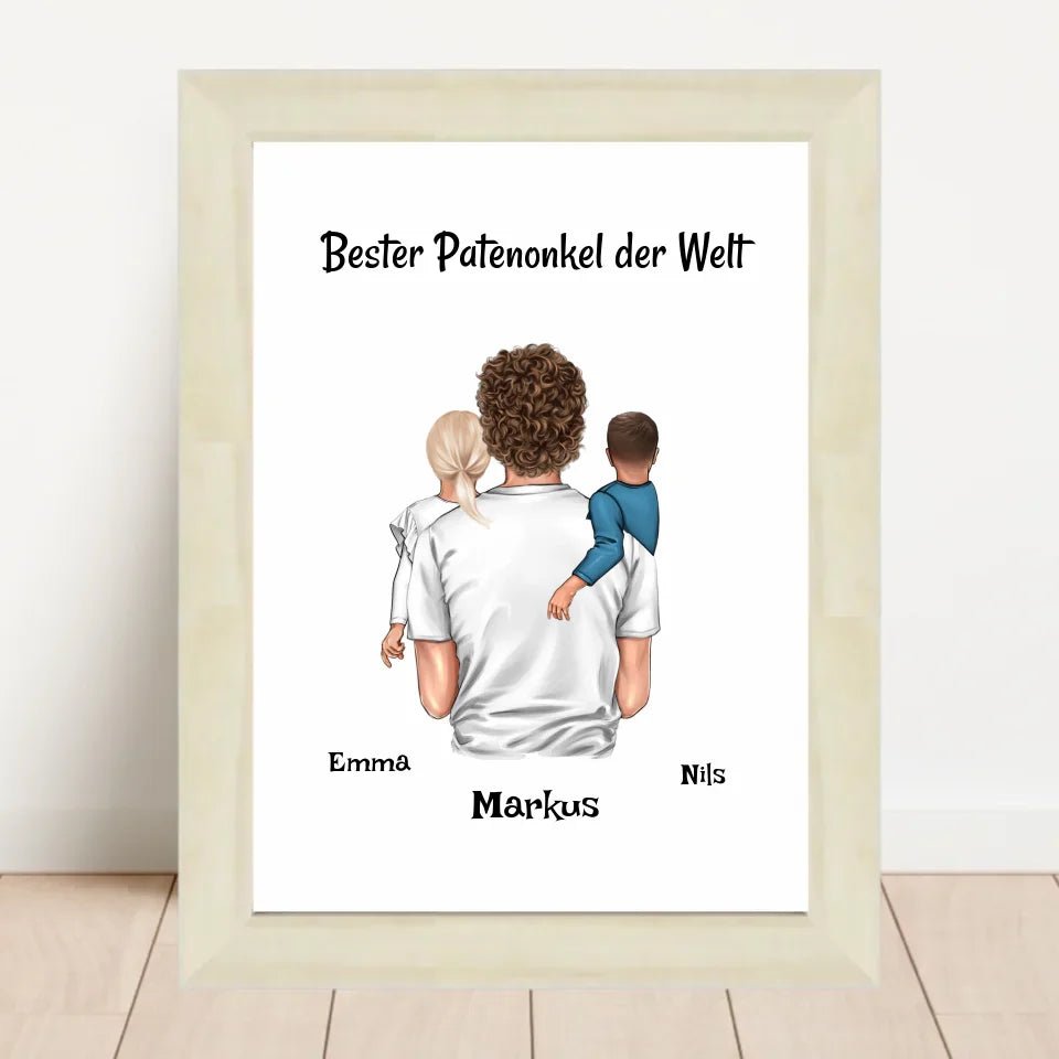 Patenonkel Geschenk Bild personalisiert - Cantty