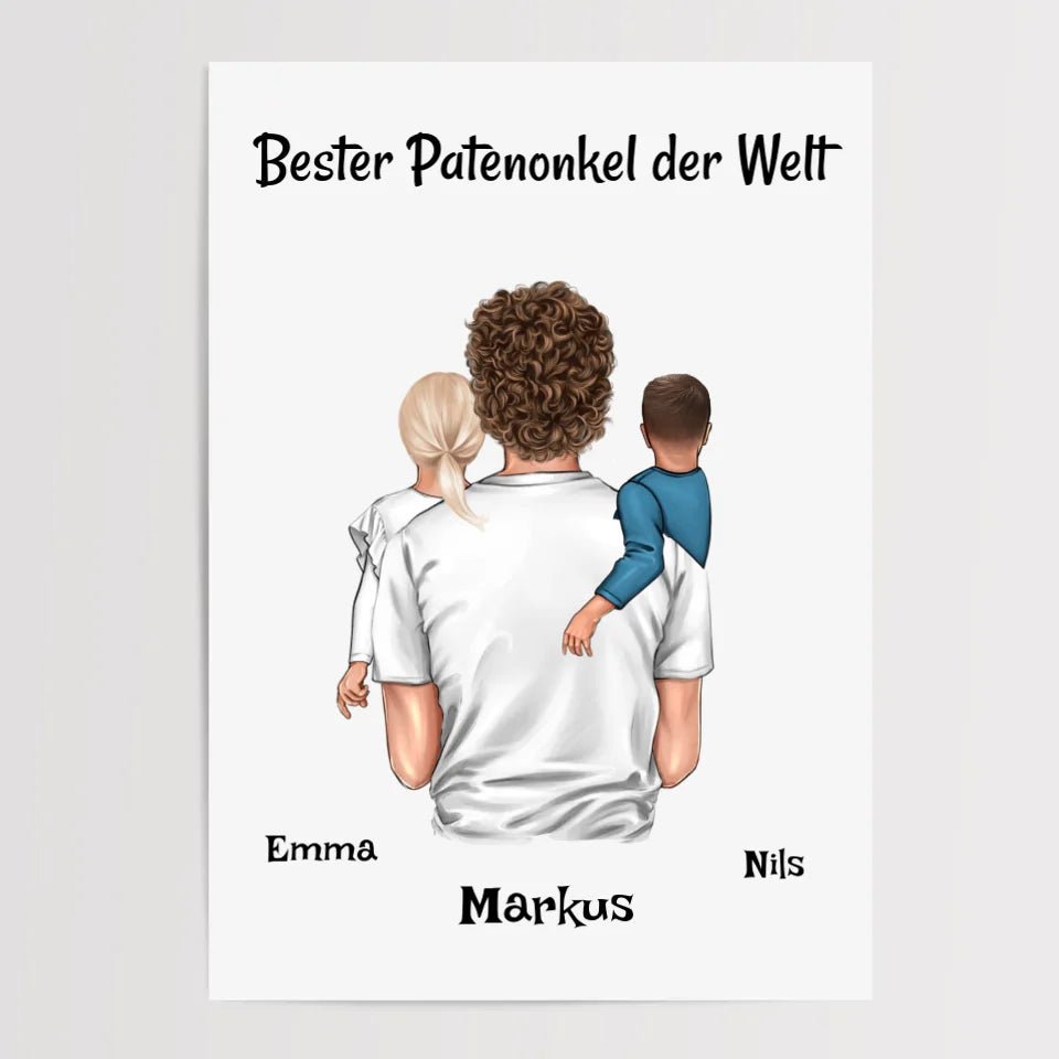 Patenonkel Geschenk Bild personalisiert - Cantty