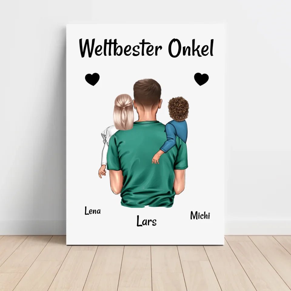 Bester Onkel Poster Geschenk personalisiert - Cantty