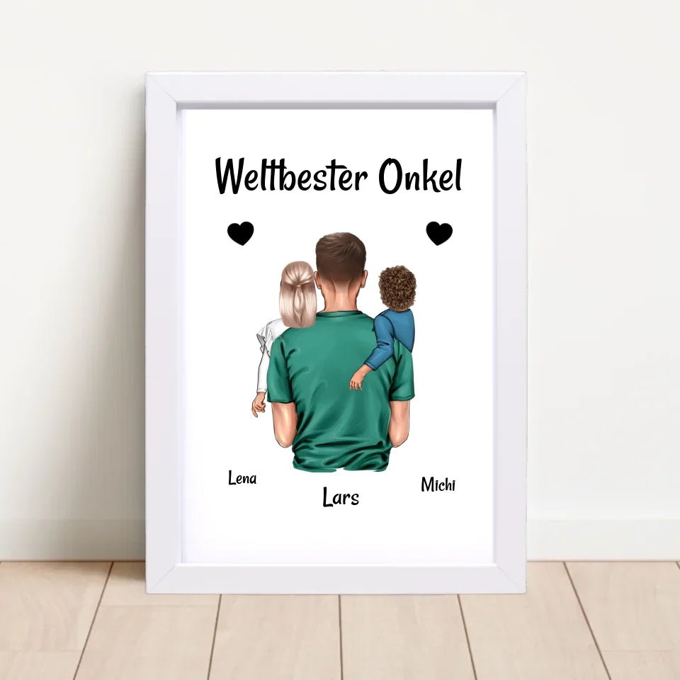 Bester Onkel Poster Geschenk personalisiert - Cantty