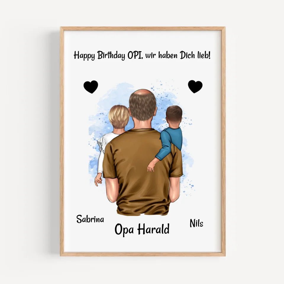 Opa Enkel Geburtstag Geschenk Poster personalisiert - Cantty