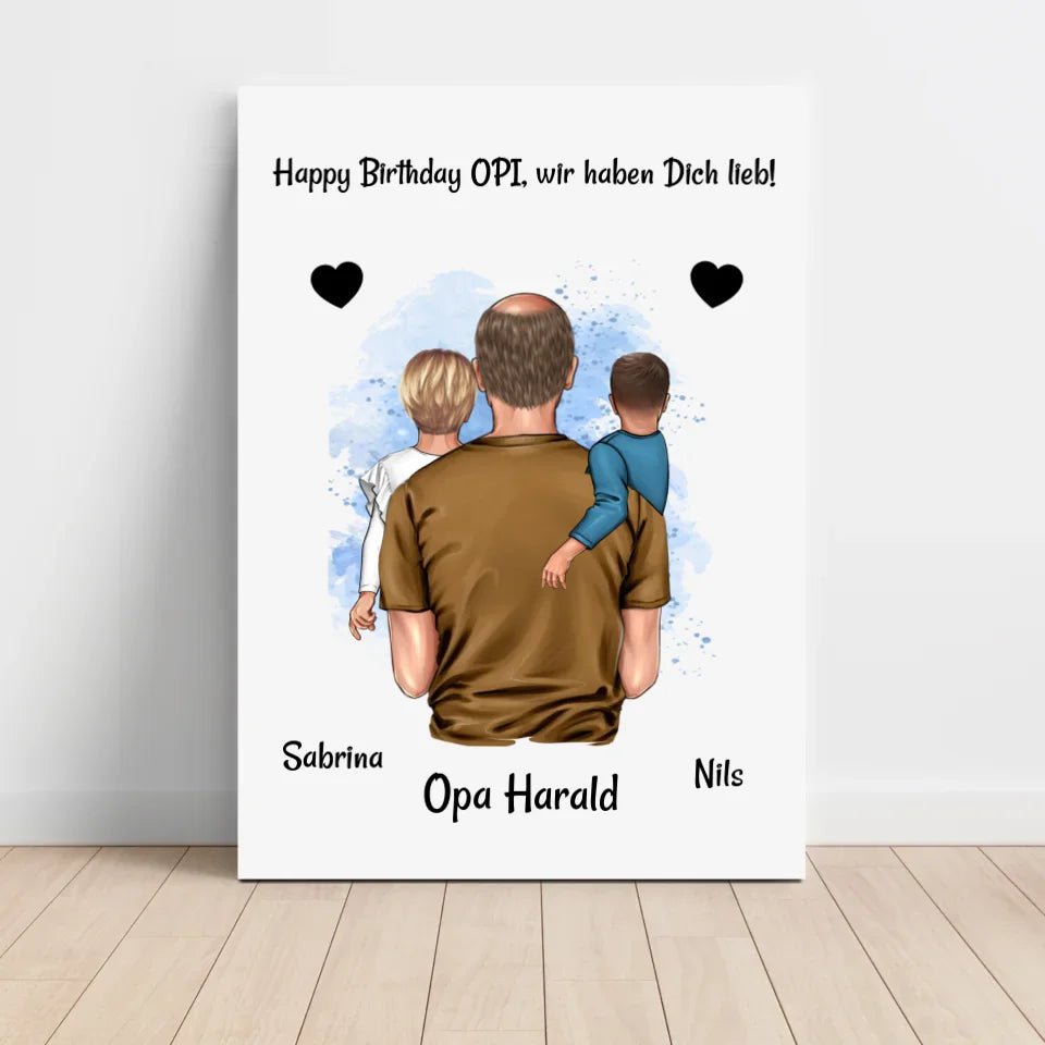 Opa Enkel Geburtstag Geschenk Poster personalisiert - Cantty