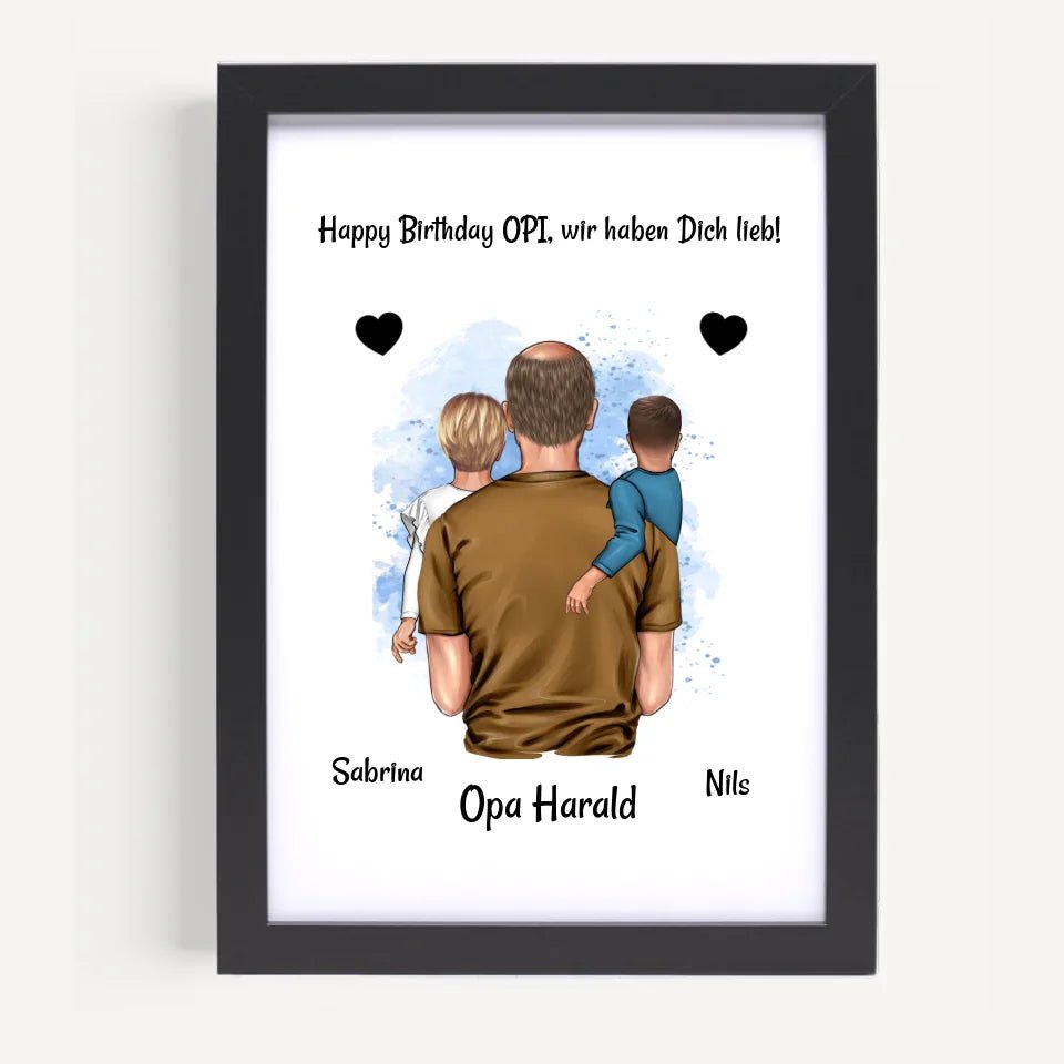 Opa Enkel Geburtstag Geschenk Poster personalisiert - Cantty
