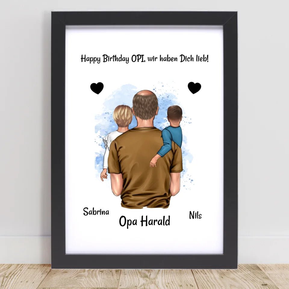 Opa Enkel Geburtstag Geschenk Poster personalisiert - Cantty