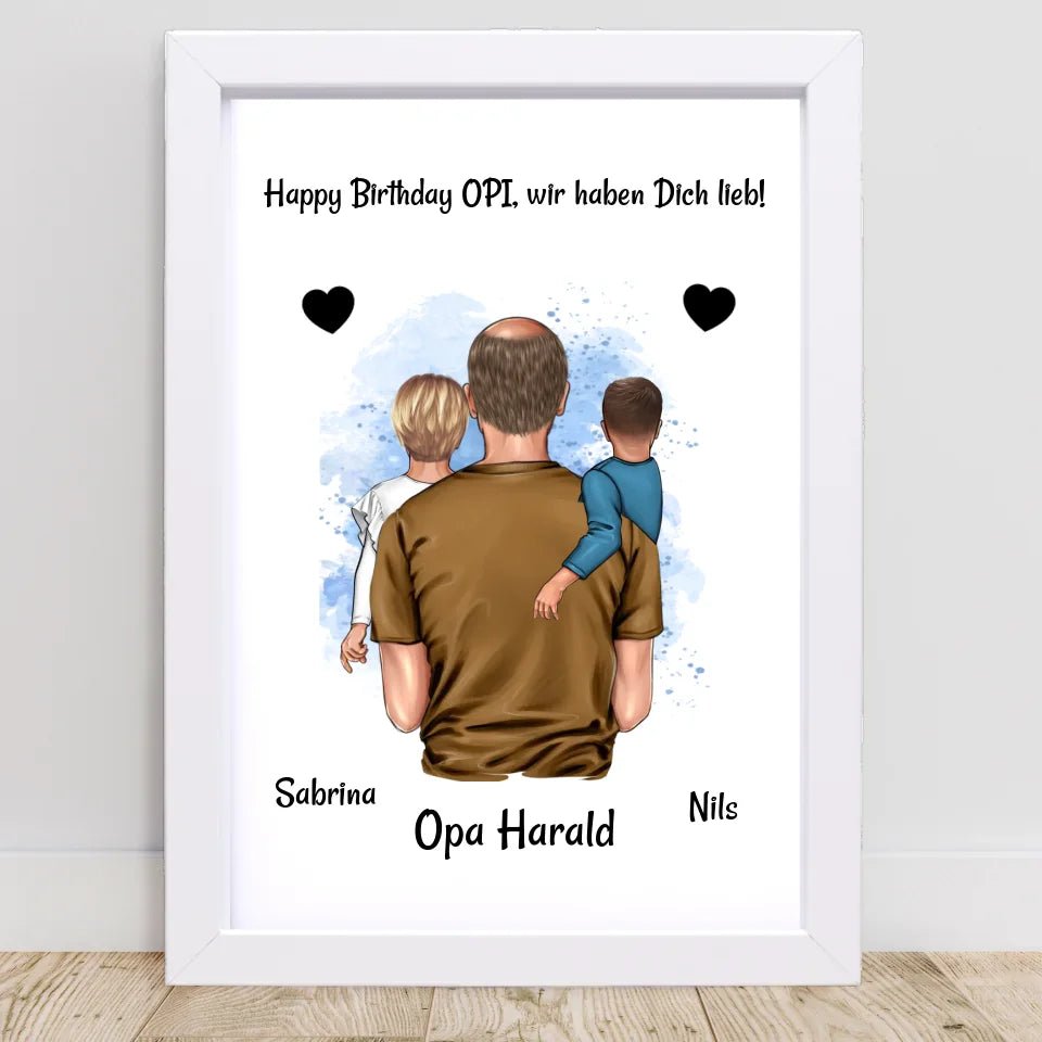 Opa Enkel Geburtstag Geschenk Poster personalisiert - Cantty