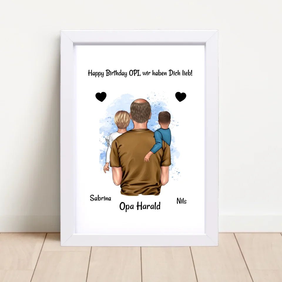 Opa Enkel Geburtstag Geschenk Poster personalisiert - Cantty