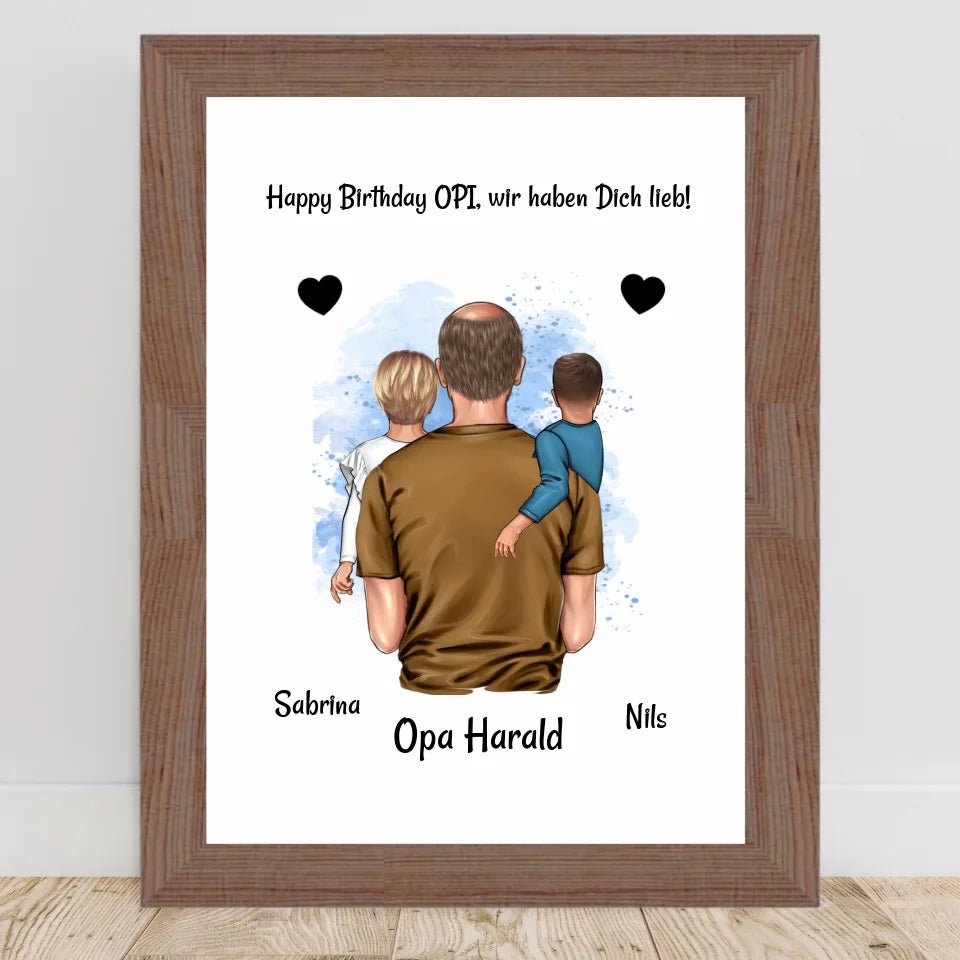 Opa Enkel Geburtstag Geschenk Poster personalisiert - Cantty