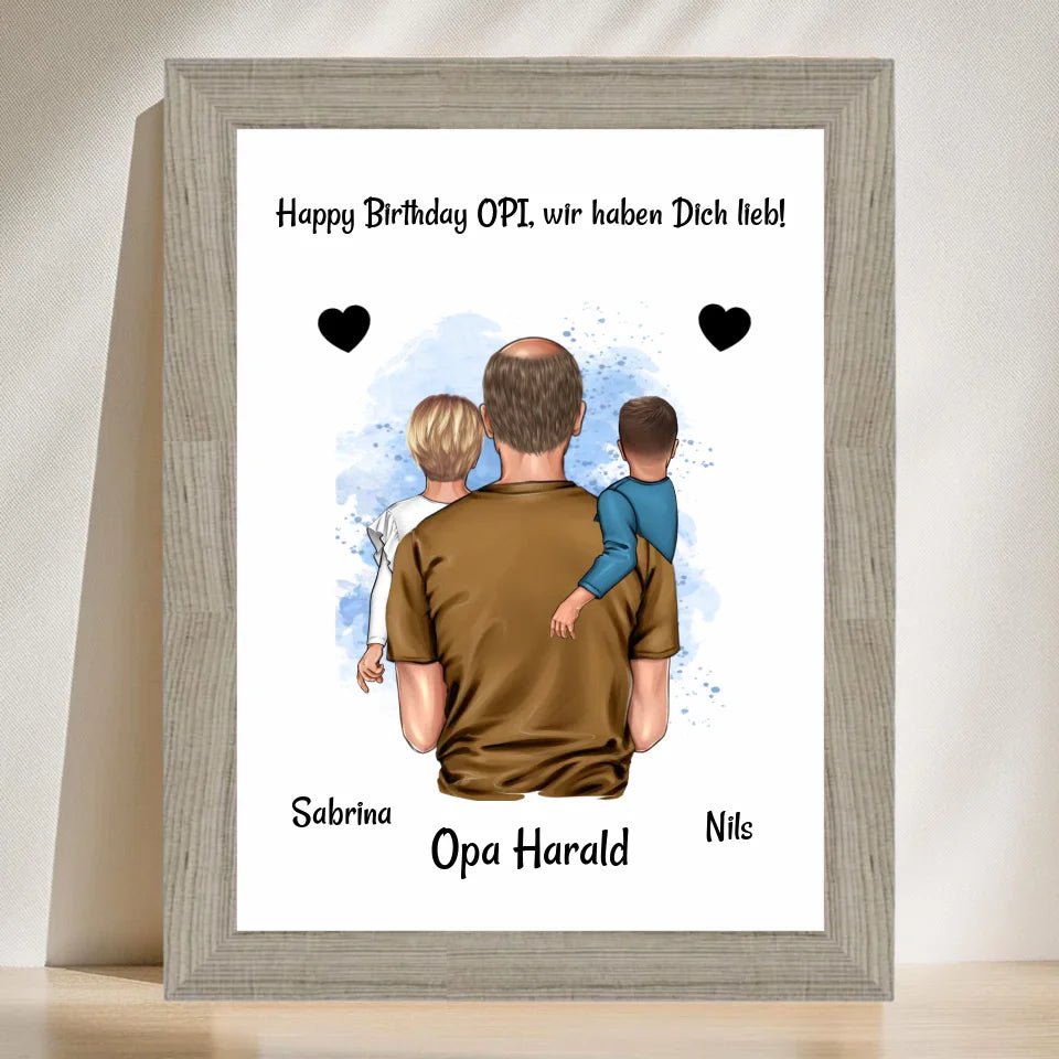 Opa Enkel Geburtstag Geschenk Poster personalisiert - Cantty