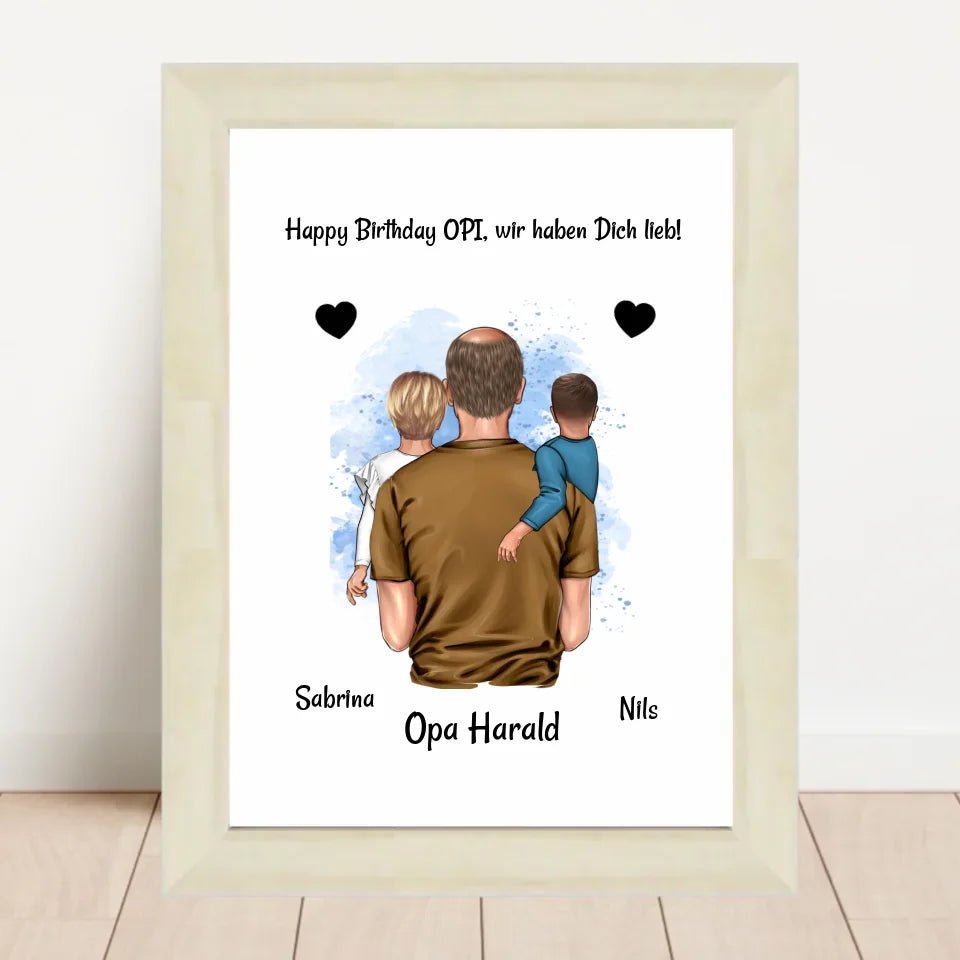 Opa Enkel Geburtstag Geschenk Poster personalisiert - Cantty