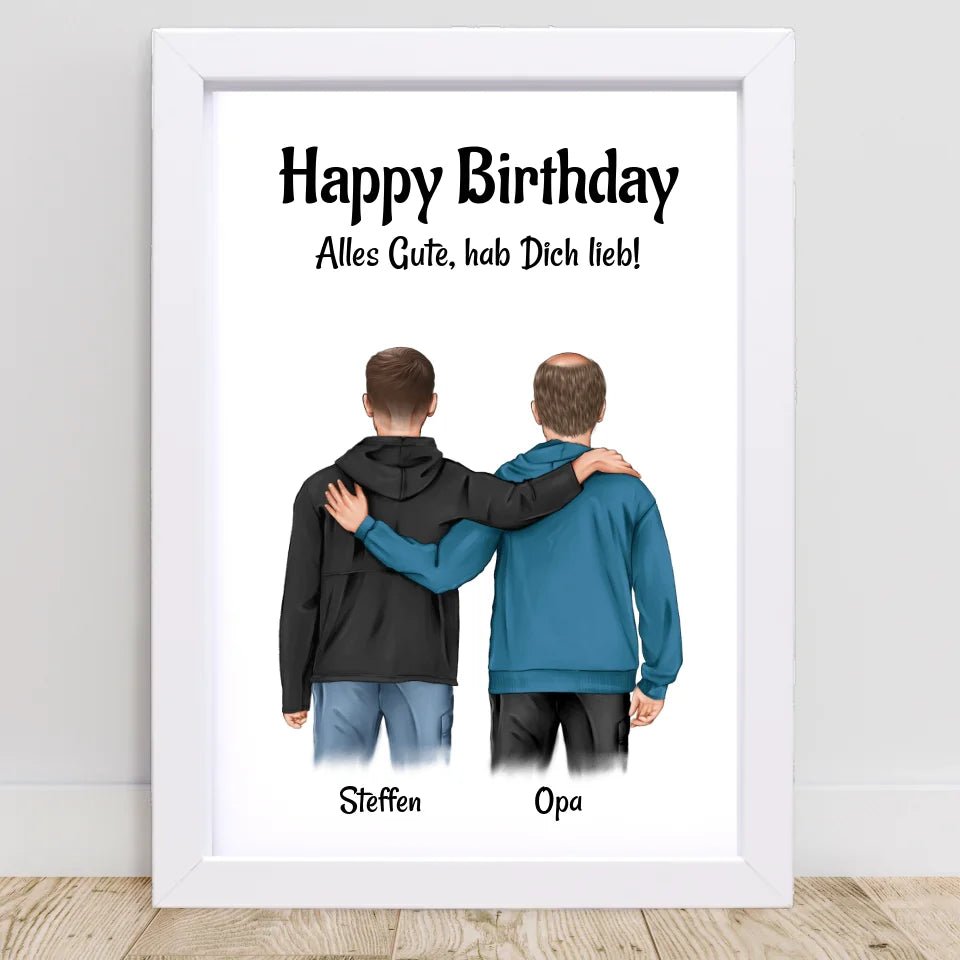 Poster Geschenk für Opa von erwachsenen Enkel personalisiert - Cantty