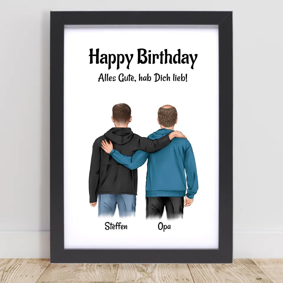 Poster Geschenk für Opa von erwachsenen Enkel personalisiert - Cantty