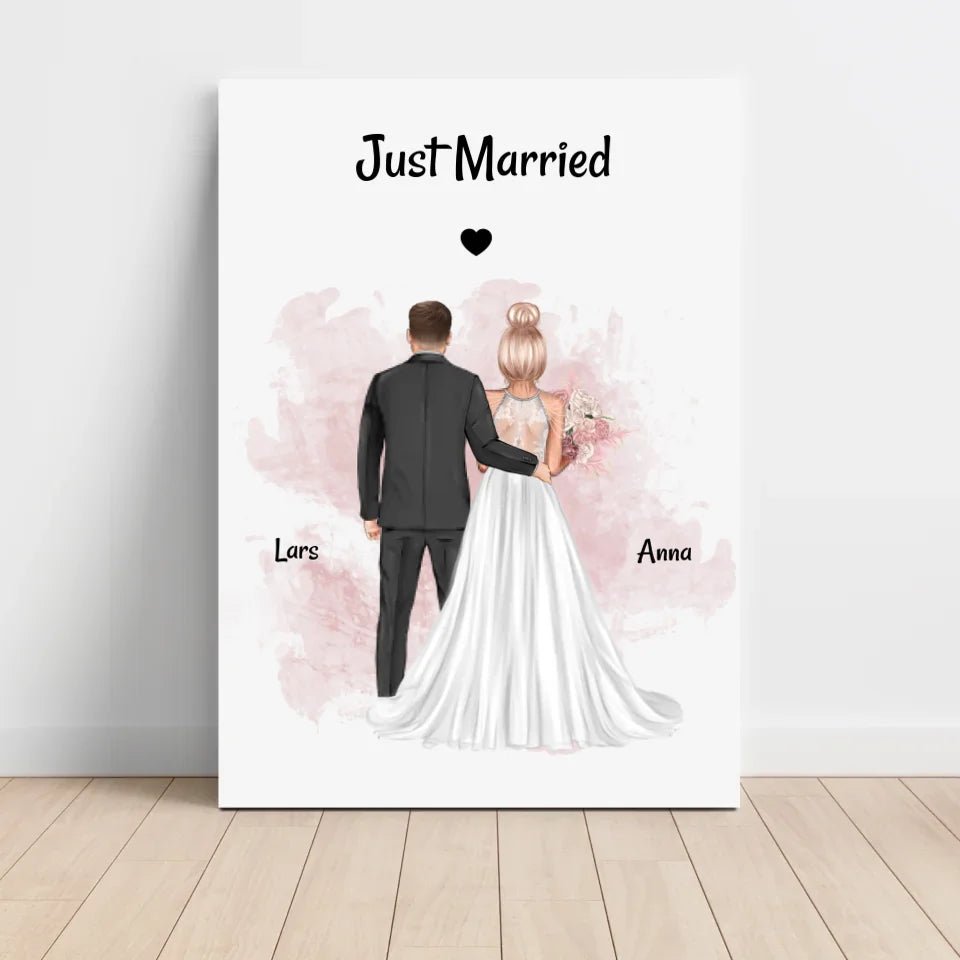 Hochzeitspaar Poster personalisiert - Cantty