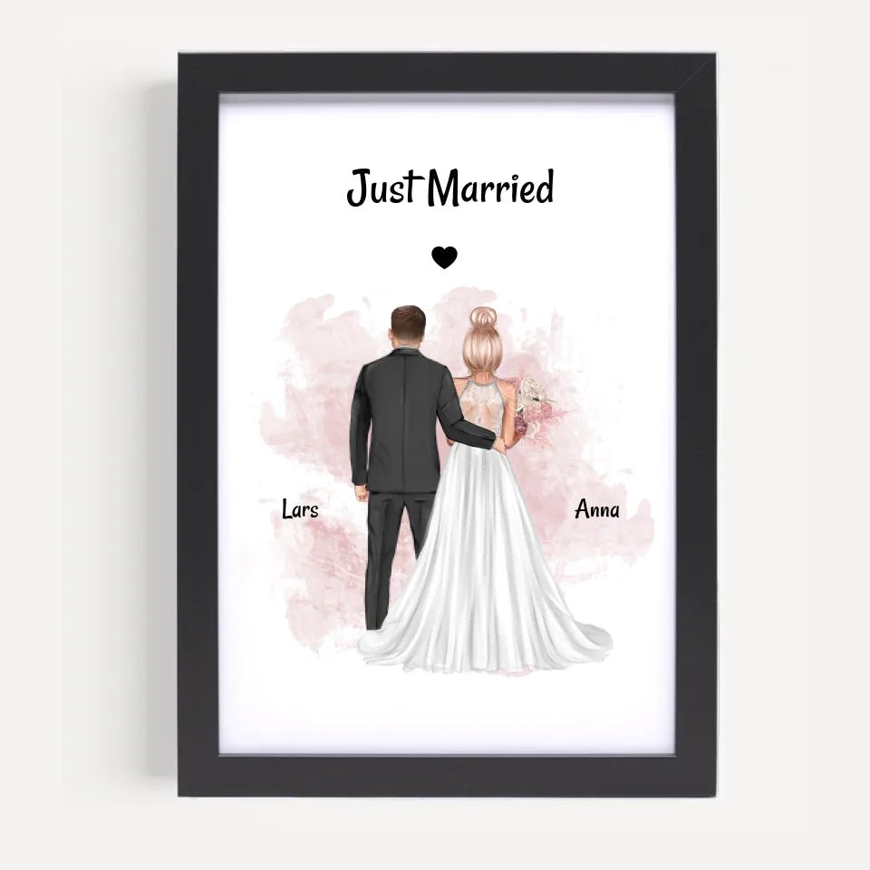 Hochzeitspaar Poster personalisiert - Cantty