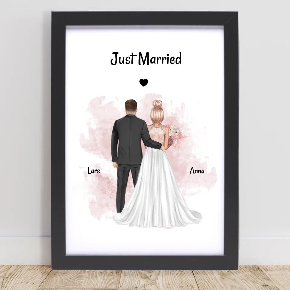 Hochzeitspaar Poster personalisiert - Cantty