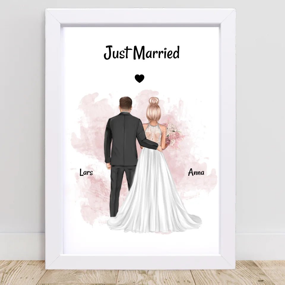 Hochzeitspaar Poster personalisiert - Cantty
