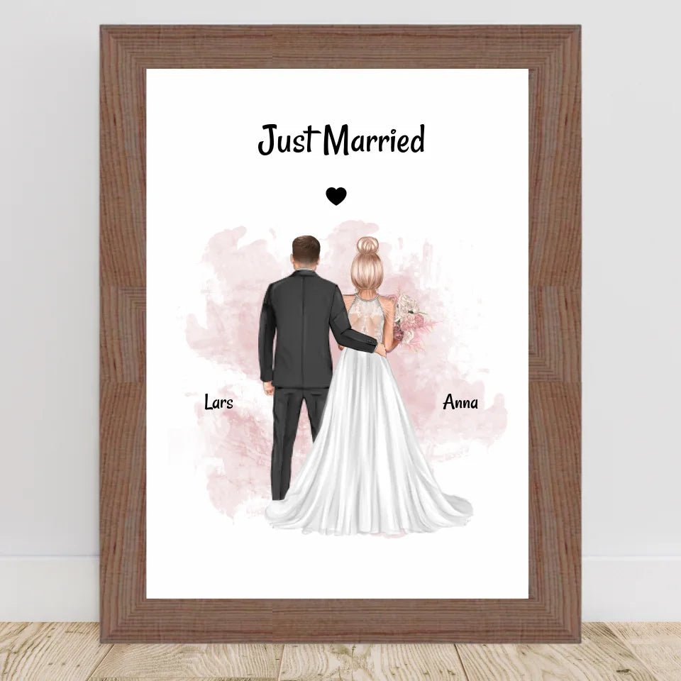 Hochzeitspaar Poster personalisiert - Cantty