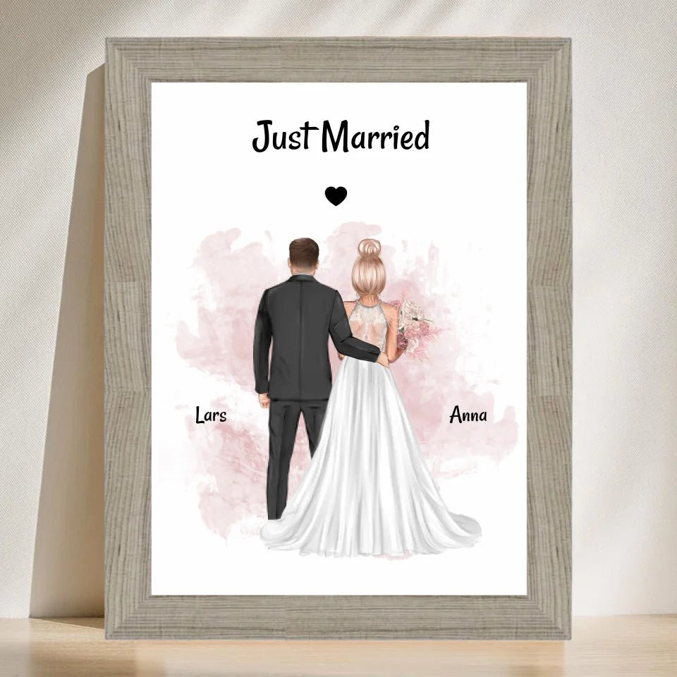 Hochzeitspaar Poster personalisiert - Cantty