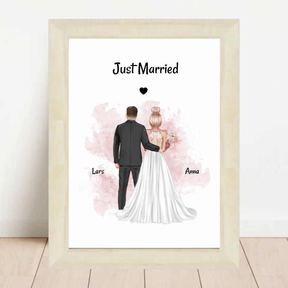 Hochzeitspaar Poster personalisiert - Cantty