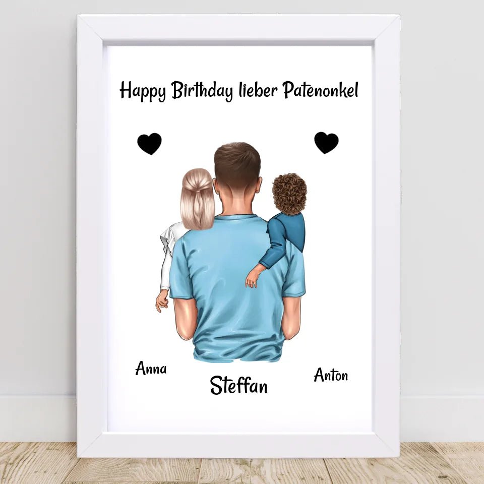 Patenonkel Geburtstagsgeschenk Bild personalisiert - Cantty