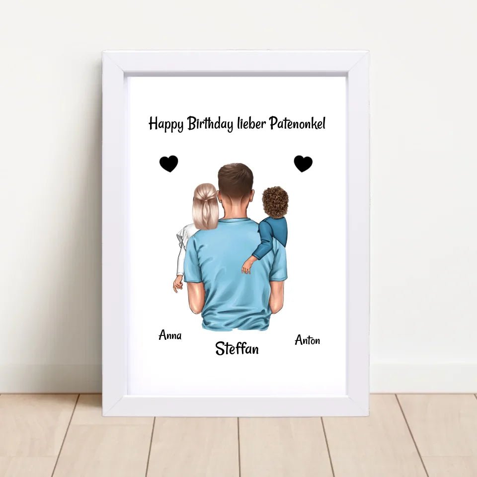 Patenonkel Geburtstagsgeschenk Bild personalisiert - Cantty