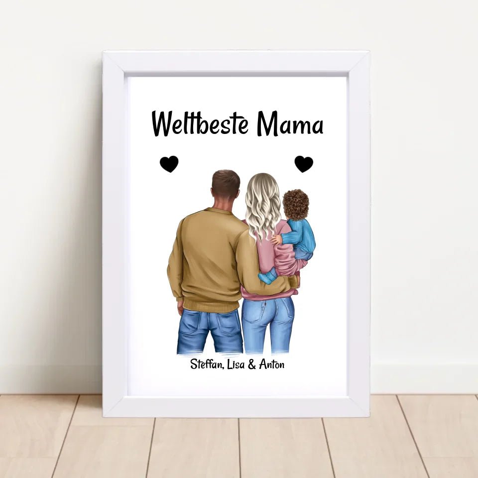 Poster mit Rahmen Weiß