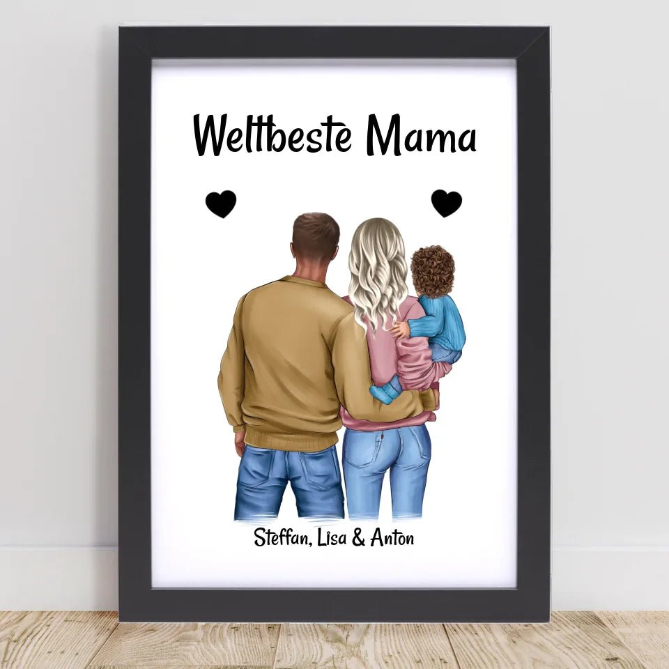 Poster mit Rahmen Schwarz 1