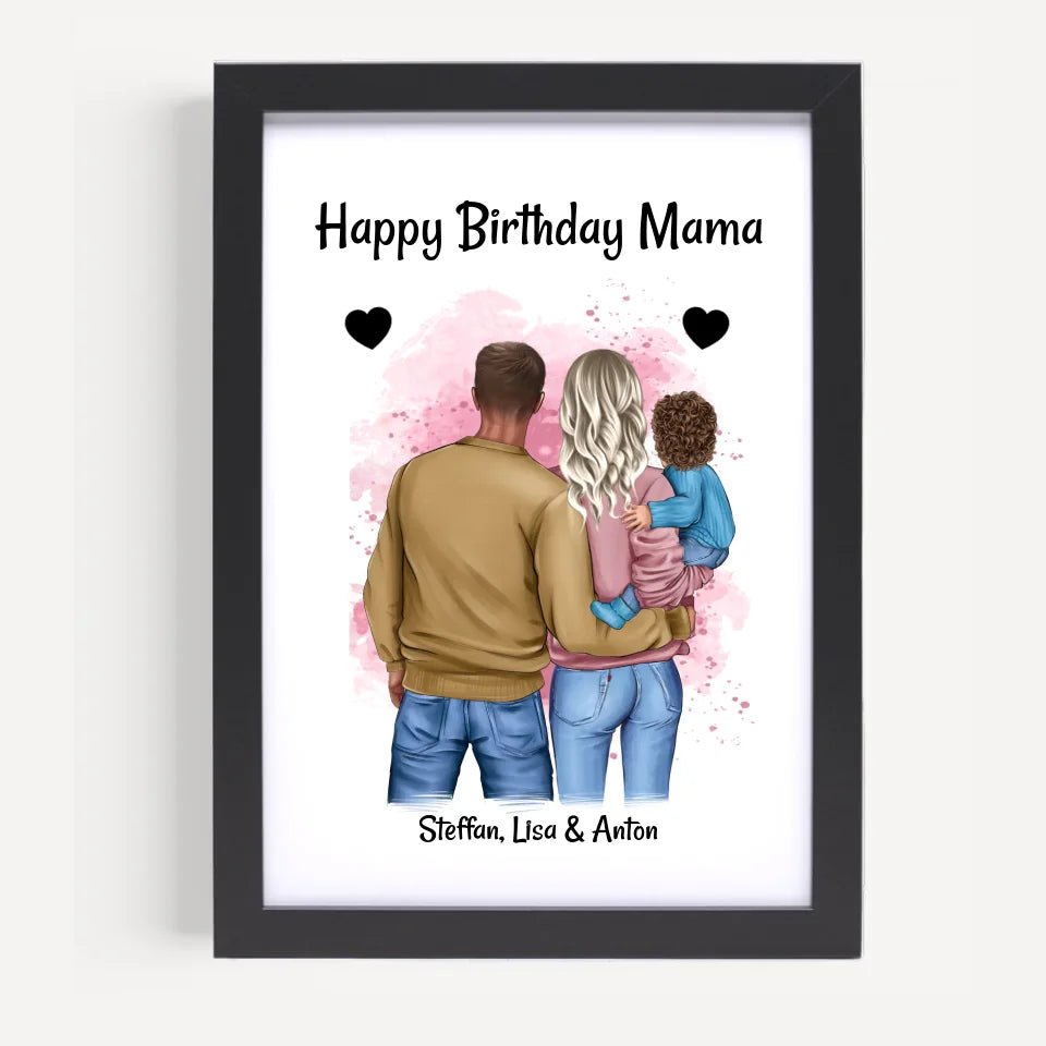 Mutter Geburtstagsgeschenk Bild von Papa & Kind personalisiert - Cantty