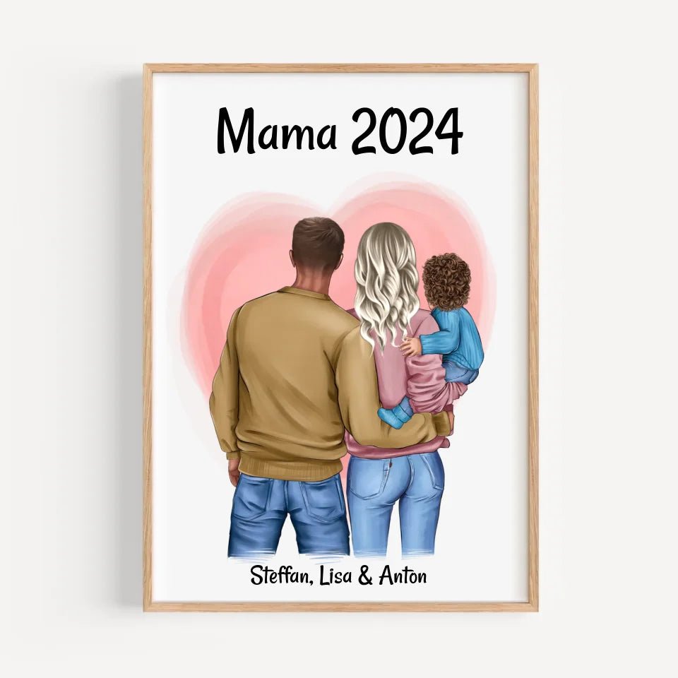 Erster Muttertag Poster Geschenk Familie Bild personalisiert - Cantty