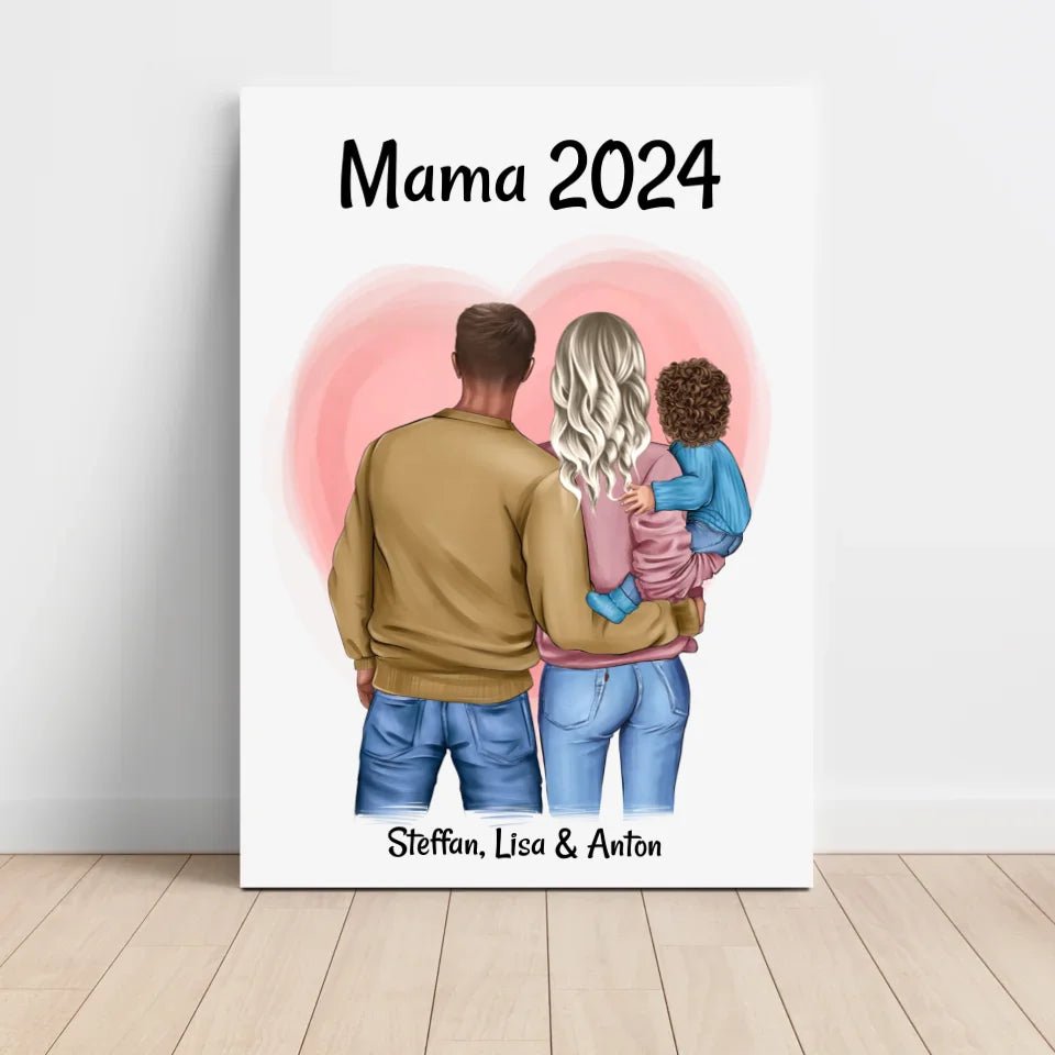 Erster Muttertag Poster Geschenk Familie Bild personalisiert - Cantty