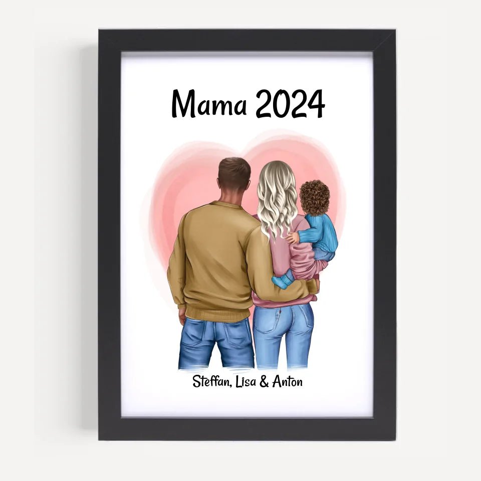 Erster Muttertag Poster Geschenk Familie Bild personalisiert - Cantty