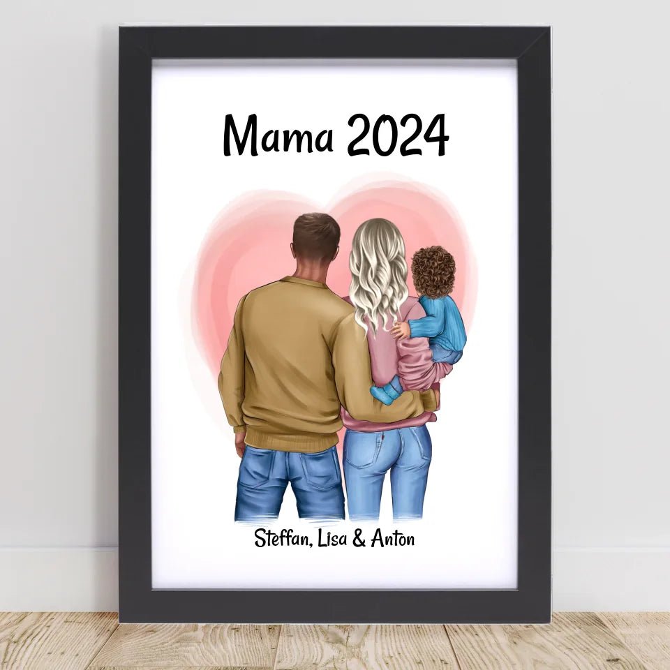 Erster Muttertag Poster Geschenk Familie Bild personalisiert - Cantty