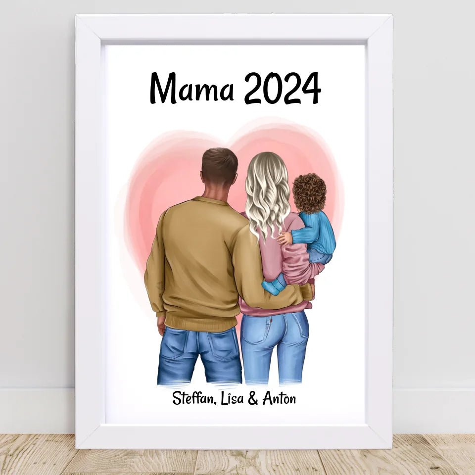 Erster Muttertag Poster Geschenk Familie Bild personalisiert - Cantty