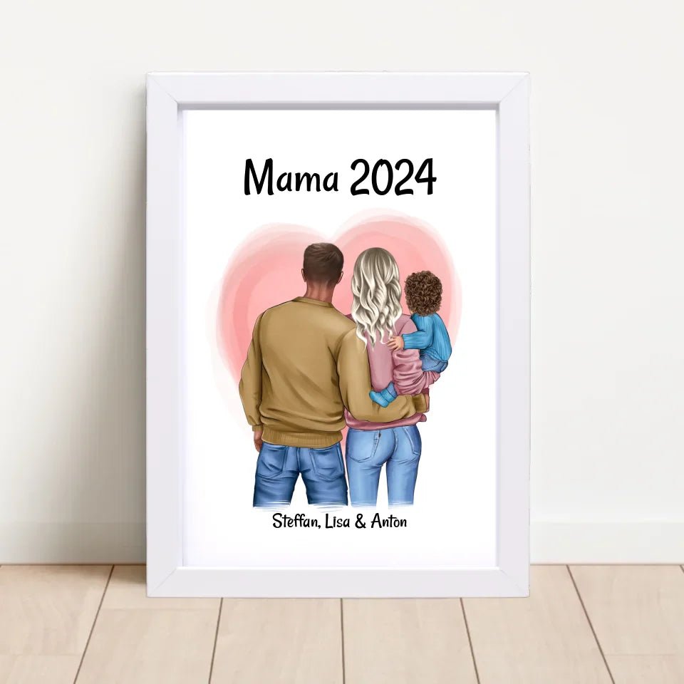 Erster Muttertag Poster Geschenk Familie Bild personalisiert - Cantty