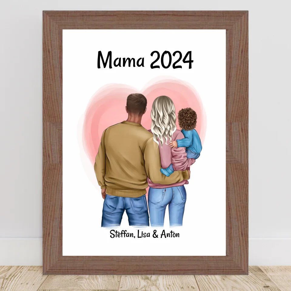 Erster Muttertag Poster Geschenk Familie Bild personalisiert - Cantty