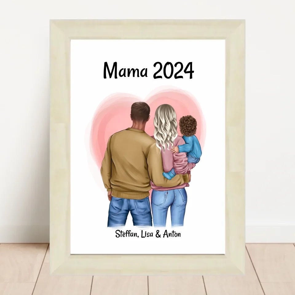 Erster Muttertag Poster Geschenk Familie Bild personalisiert - Cantty