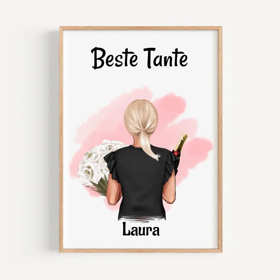 Tante Bild & Poster Geschenk personalisiert - Cantty