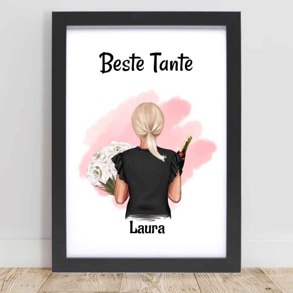 Tante Bild & Poster Geschenk personalisiert - Cantty